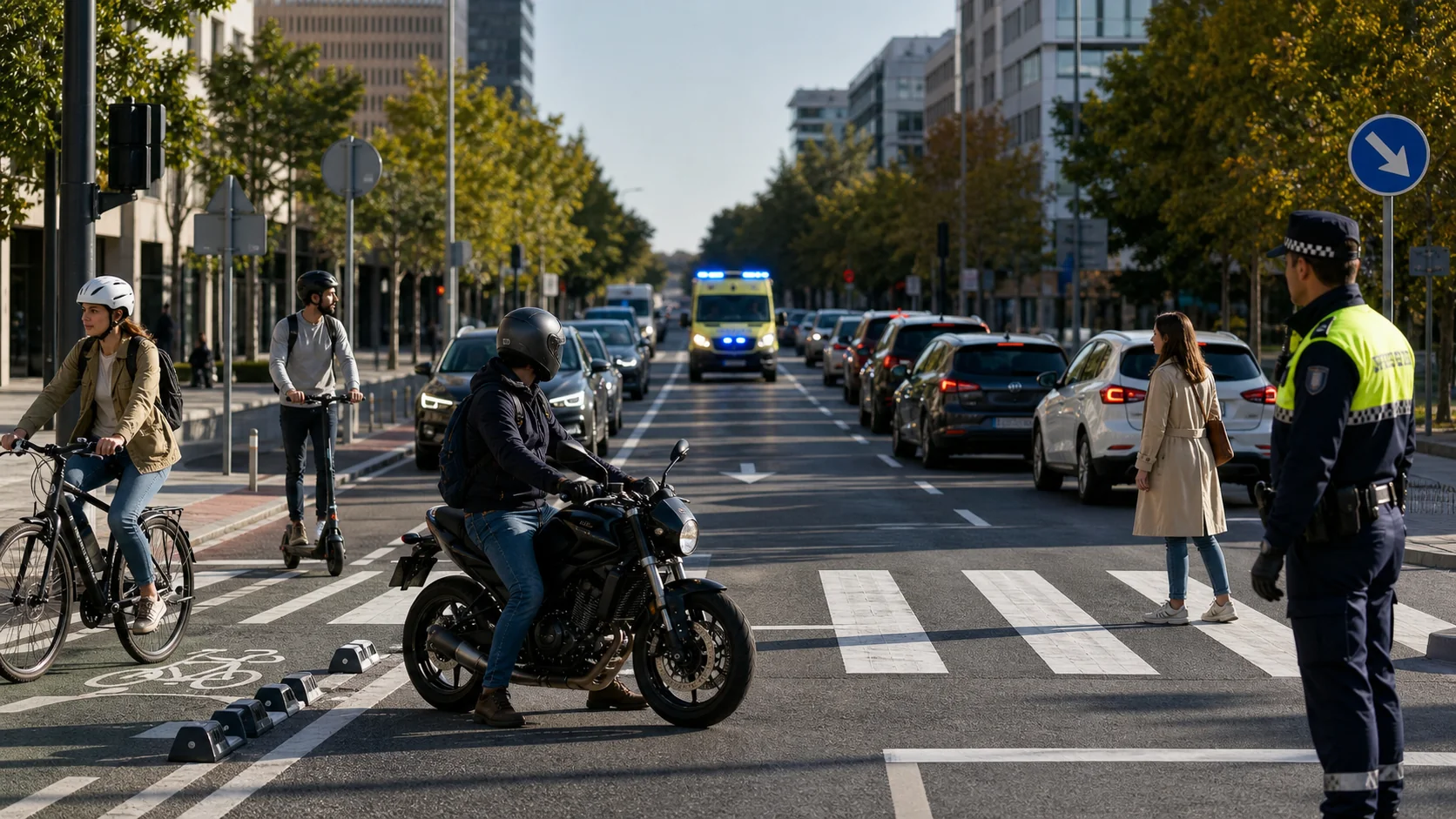 Ciclista, usuario de VMP, motorista y peatón ante los cambios del Reglamento General de Circulación de octubre de 2026